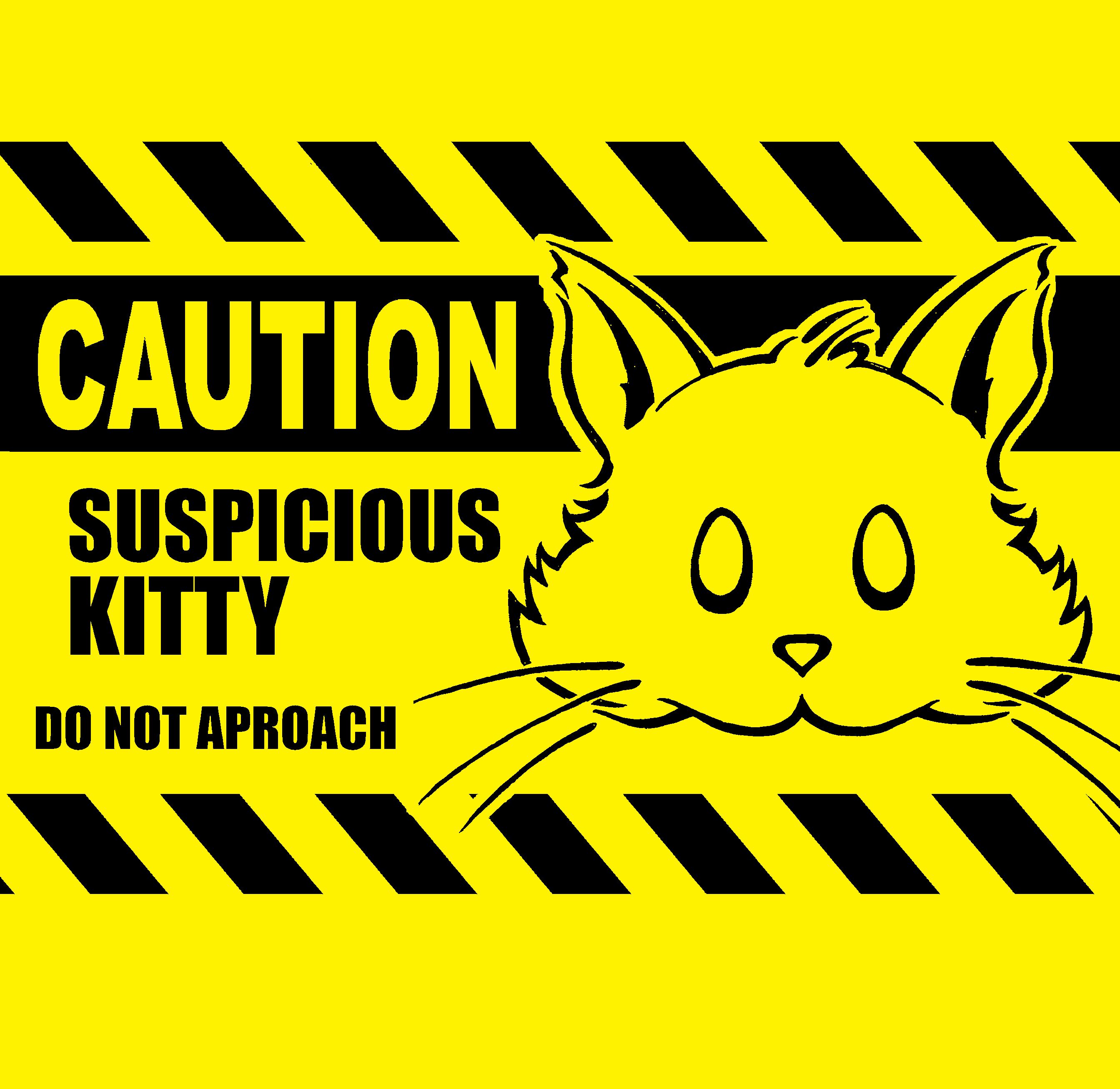Caution Suspicious Kitty T-Shirt
